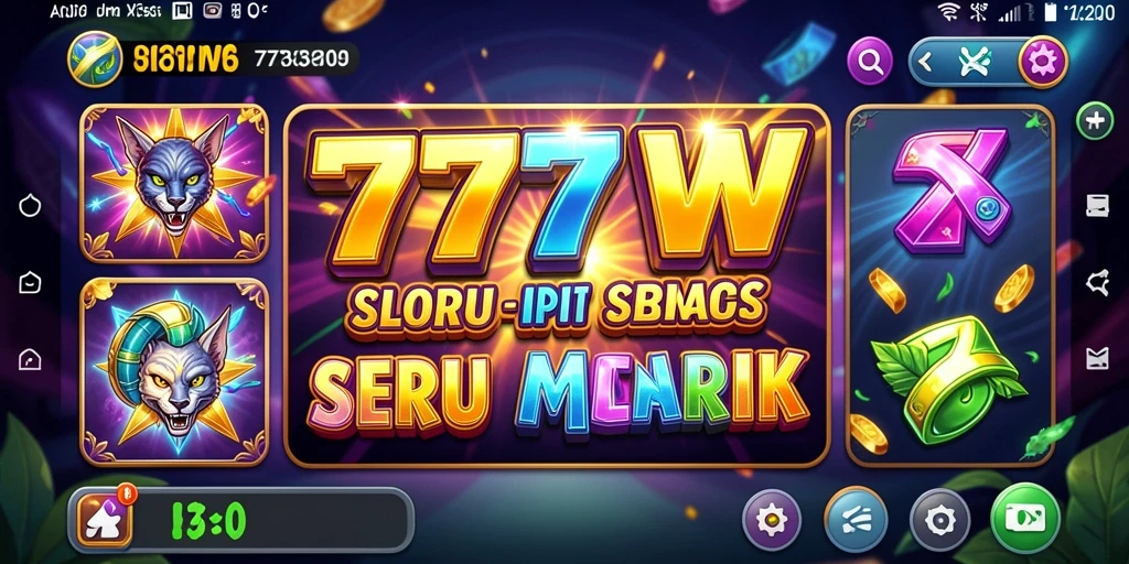 Tampilan menarik dari gameplay Slot 7777W dengan efek visual yang memukau.