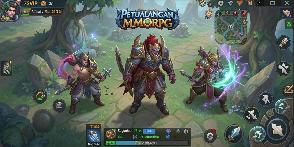 Tampilan aksi seru dalam game MMORPG 7SVIP.