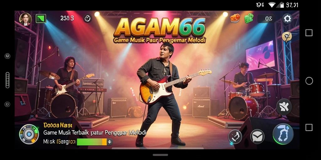 Tampilan gameplay menarik AGAM66 dengan berbagai genre musik.