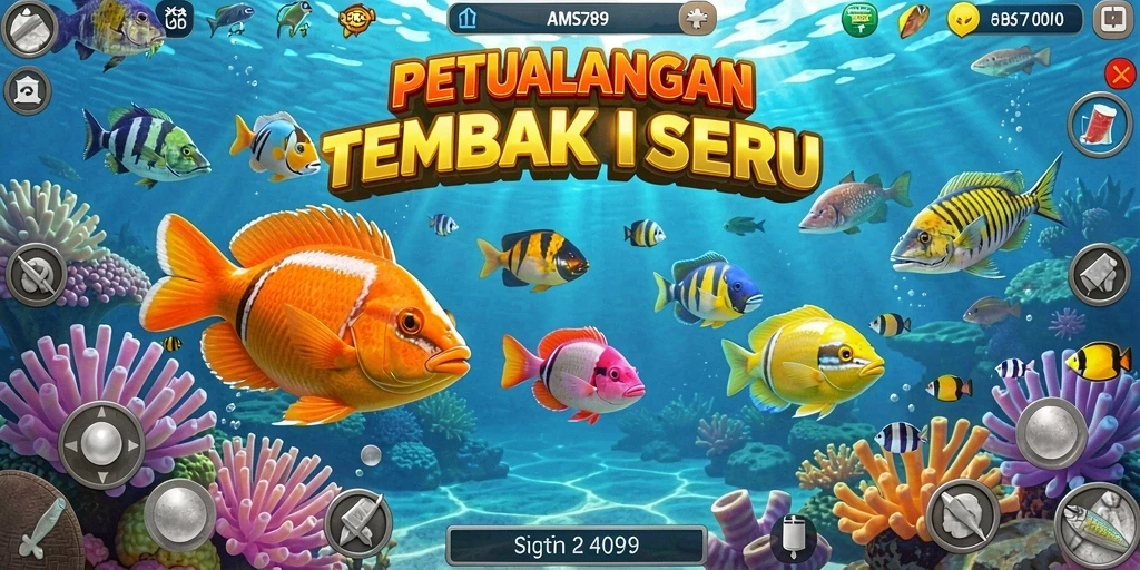 Tampilan gameplay menarik dalam AMS789 dengan aksi menangkap ikan.