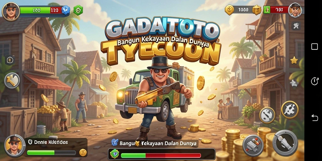 Tampilan gameplay GADAITOTO dengan bisnis yang berkembang pesat.