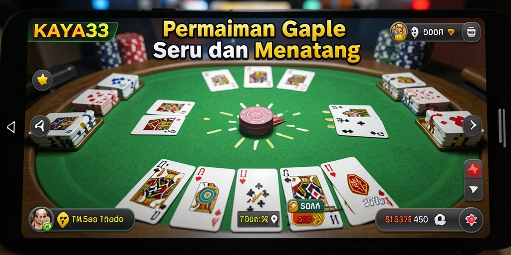 Tampilan gameplay Gaple yang seru dan interaktif.