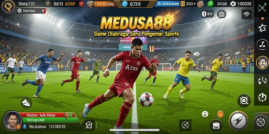 Tampilan gameplay seru MEDUSA88 yang menampilkan aksi olahraga nyata.