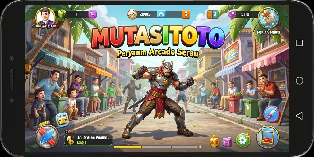 Tangkapan layar gameplay seru dari MUTASITOTO yang menunjukkan aksi Arcade.