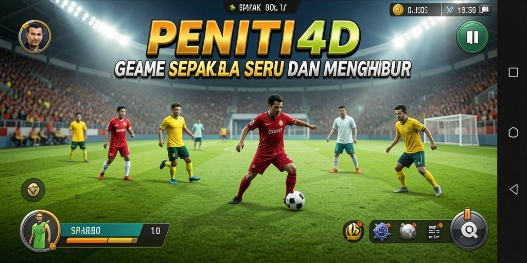 Tampilan layar gameplay PENITI4D yang menampilkan aksi menarik di lapangan.