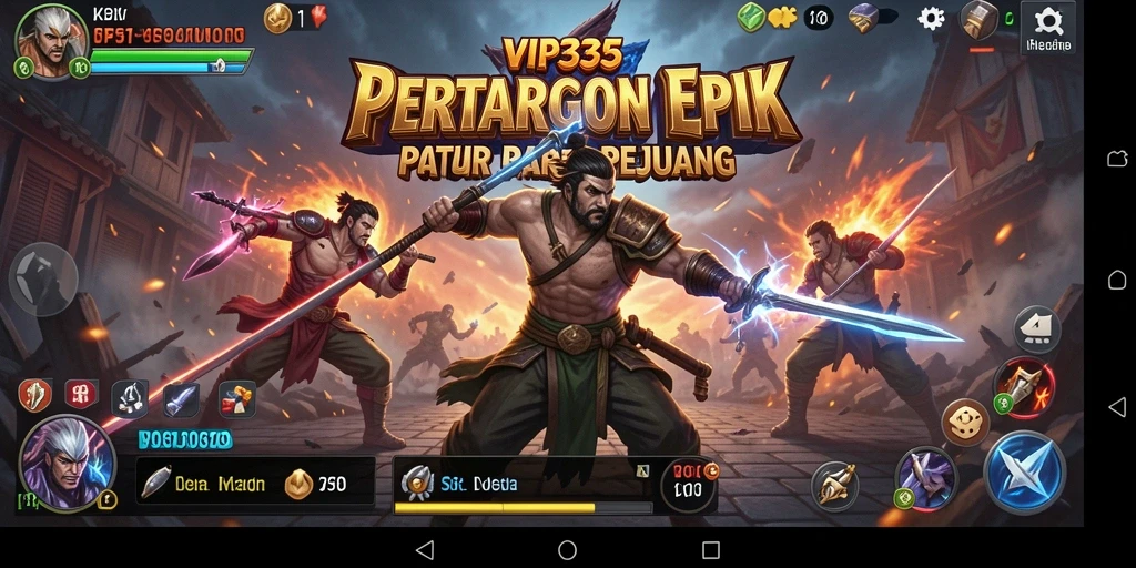 Tampilan gameplay yang mendebarkan di VIP333 dengan aksi pertarungan seru.