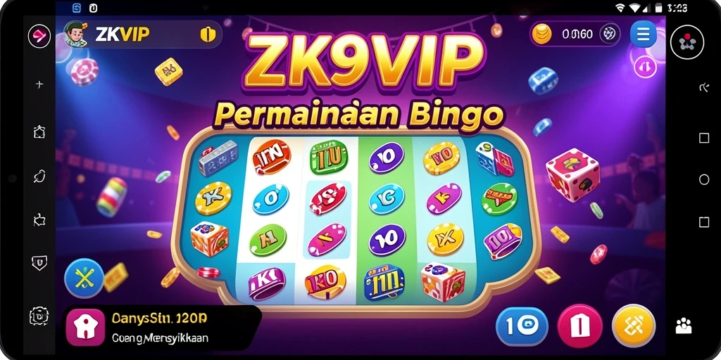 Screenshot utama ZK9VIP menampilkan gameplay Bingo yang seru.